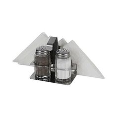 Набор соль/перец + салфетница; сталь нерж.,стекло; 50мл, Prohotel, арт. BF-3218