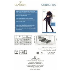 Колготки Glamour Iceberg, 300 den, размер 5-XL, nero (черный)