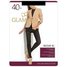 Колготки Glamour Velour, 40 den, размер 4-L, nero (черный)