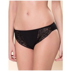 Alla Buone Трусы слипы Pizzo средней посадки с боковыми кружевными вставками, размер S(44), nero