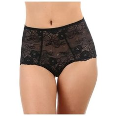 Innamore Трусы кружевные шорты высокой посадки, размер 2(42), nero