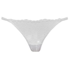 Luce del Sole Трусы танга низкой посадки кружевные, размер 5 (50), белый