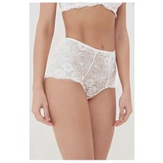 Innamore Трусы кружевные шорты высокой посадки, размер 3(44), bianco