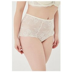 Innamore Трусы кружевные шорты высокой посадки, размер 2(42), avorio