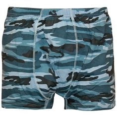 N.O.A. Трусы боксеры с камуфляжным принтом, размер 56, милитари голубой NOA