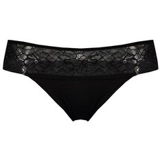 Alla Buone Трусы слипы с кружевной полоской спереди и сзади, размер S(44), черный