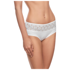 LUI et ELLE Трусы шорты с кружевной вставкой Alexandre, размер 2 (S), blanc