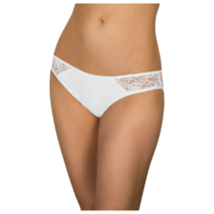 Innamore Трусы Слипы средней посадки с кружевом по бокам, размер 1(40), белый