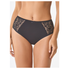 LUI et ELLE Трусы Слипы Charlotte с кружевными вставками по бокам, размер 7 (XXXL), noir