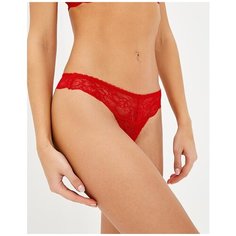 Luce del Sole Трусы бразилиана Fata низкой посадки кружевные, размер 2 (44), красный