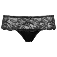 Alla Buone Трусы слипы низкой посадки с кружевом, размер L(48), черный