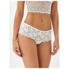 Innamore Трусы кружевные шорты со средней линией талии, размер 1(40), bianco