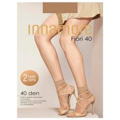 Капроновые носки Innamore Fiori 40, 2 пары, размер UNI, daino