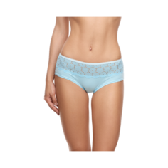 LUI et ELLE Трусы шорты с кружевной вставкой Alexandre, размер 3 (M), bleu lave