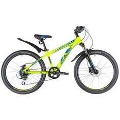 Подростковый горный (MTB) велосипед Novatrack Extreme 24 HD 8 (2020) зеленый 11" (требует финальной сборки)