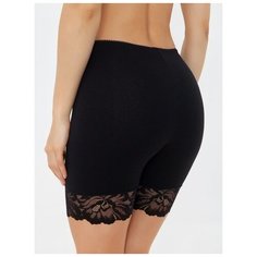 Alla Buone Трусы панталоны высокой посадки с кружевом, размер L(48), nero