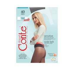 Колготки Conte Elegant Top Soft, 40 den, размер 4, grafit (серый)
