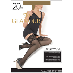 Чулки Glamour Princess, 20 den, размер 2-S(1/2-S), miele (коричневый)