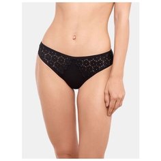 LUI et ELLE Трусы бразильяна Alexandre с кружевными вставками по бокам, размер 2 (S), noir
