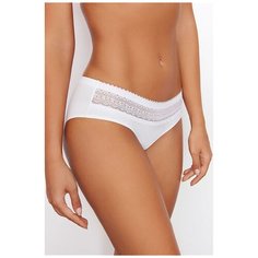 Alla Buone Трусы слипы низкой посадки бесшовные c вставкой из плотного кружева, размер S(44), bianco