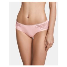 LUI et ELLE Трусы слипы Laura средней посадки с кружевными вставками, размер 6 (XXL), rose clair