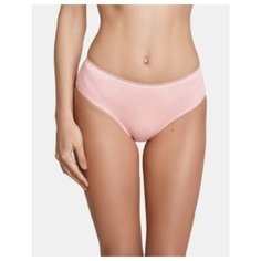 LUI et ELLE Трусы слипы высокой посадки с кружевными вставками, размер 2 (S), rose clair