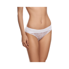LUI et ELLE Трусы слипы Desiree средней посадки с кружевом, размер 5 (XL), blanc