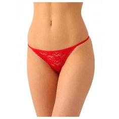 LUI et ELLE Трусы Танга Resille низкой посадки кружевные, размер 1 (XS), red