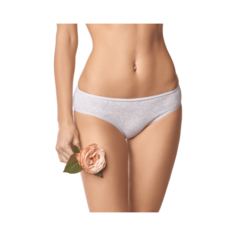 LUI et ELLE Трусы Слипы Classic средней посадки, размер 6 (XXL), melange gris