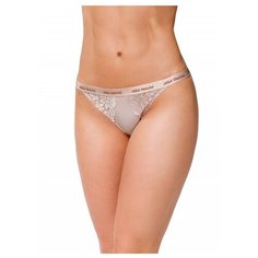 Alla Buone Трусы танга заниженной посадки бесшовные со вставками из плотного кружева, размер M(46), pink