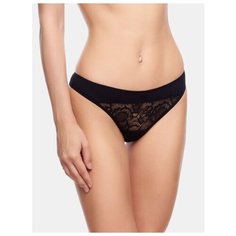 LUI et ELLE Трусы слипы Desiree средней посадки с кружевом, размер 4 (L), noir