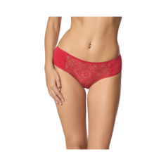 LUI et ELLE Трусы слипы Victoria со средней посадкой кружевные, размер 4 (L), rouge