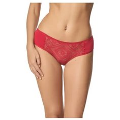 LUI et ELLE Трусы слипы Victoria со средней посадкой кружевные, размер 5 (XL), rouge