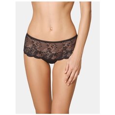 LUI et ELLE Трусы шорты Adeline средней посадки кружевные, размер 5 (XL), noir