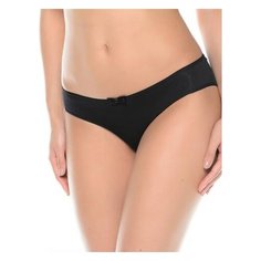 LUI et ELLE Трусы слипы Gabrielle низкой посадки с кружевной вставкой и бантиком, размер 5 (XL), noir