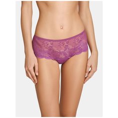 LUI et ELLE Трусы шорты Adeline средней посадки кружевные, размер 3 (M), melange pourpre