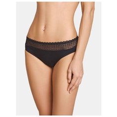 LUI et ELLE Трусы слипы Adeline средней посадки с кружевной задней частью, размер 6 (XXL), noir