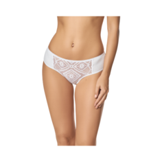 LUI et ELLE Трусы слипы Victoria со средней посадкой кружевные, размер 5 (XL), blanc