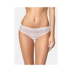 LUI et ELLE Трусы Dominique бразильяна средней посадки кружевные, размер 5 (XL), blanc