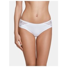 LUI et ELLE Трусы слипы Laura средней посадки с кружевными вставками, размер 5 (XL), blanc