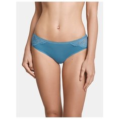 LUI et ELLE Трусы слипы Laura средней посадки с кружевными вставками, размер 6 (XXL), gris-bleu