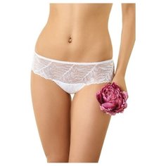 LUI et ELLE Трусы стринги с низкой посадкой кружевные, размер 5 (XL), blanc