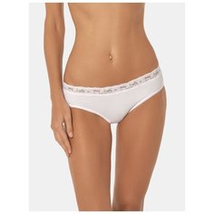 LUI et ELLE Трусы слипы средней посадки с кружевной вставкой, размер 2 (S), blanc