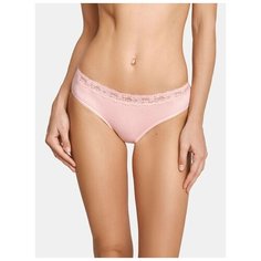 LUI et ELLE Трусы слипы средней посадки с кружевной вставкой, размер 5 (XL), rose clair