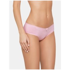 LUI et ELLE Трусы слипы Sandrin низкой посадки с кружевными вставками и бантиком, размер 6 (XXL), rose clair