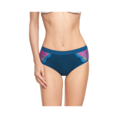 LUI et ELLE Трусы Virginie слипы с высокой посадкой с кружевными вставками, размер 3 (M), bleu-vert