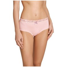 LUI et ELLE Трусы шорты средней посадки с кружевной вставкой, размер 6 (XXL), rose clair
