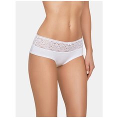 LUI et ELLE Трусы шорты Sandrin низкой посадки с кружевными вставками, размер 3 (M), blanc