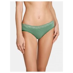 LUI et ELLE Трусы слипы средней посадки с кружевной вставкой, размер 6 (XXL), vert clair