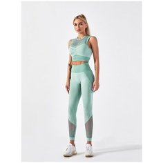 Спортивный костюм/Костюм для фитнеса/Костюм для йоги/Тайтсы+Топ с сеткой Noname